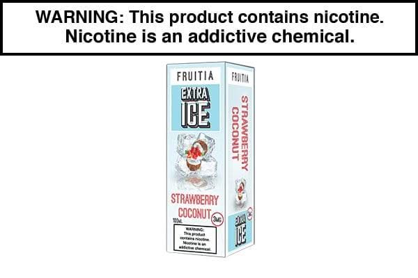 STRAWBERRY COCONUT BY FRUITIA EXTRA ICE 100ML - Vape Juice