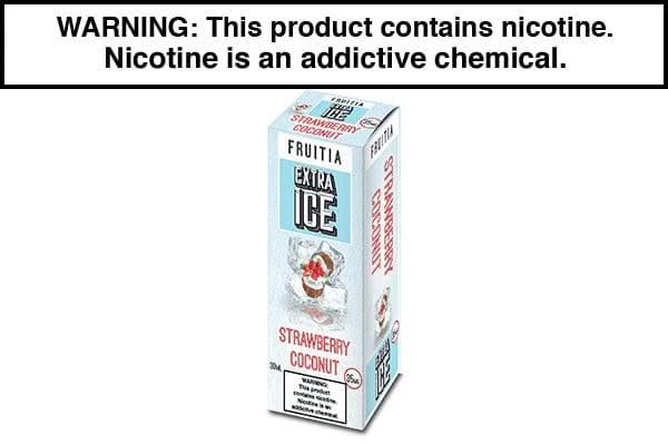 crystal vape cola STRAWBERRY COCONUT BY FRUITIA EXTRA ICE SALTS 30ML