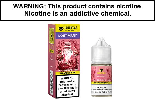 STRAWBERRY ICE BY LOST MARY X URBAN TALE NIC SALTS 30ML STRAWBERRY ICE BY LOST MARY X URBAN TALE NIC SALTS 30ML