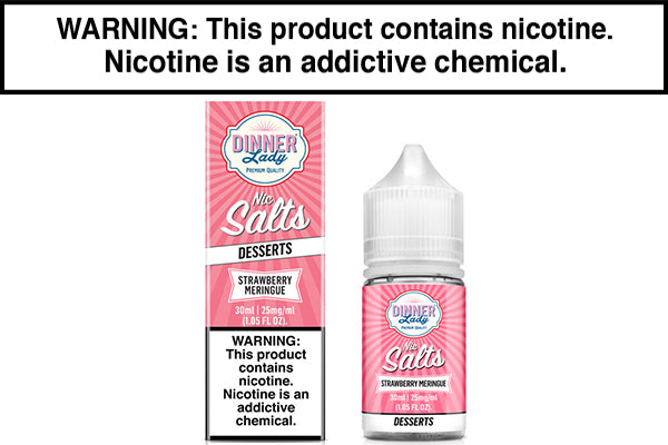 STRAWBERRY MERINGUE CUSTARD BY DINNER LADY SALTS 30ML