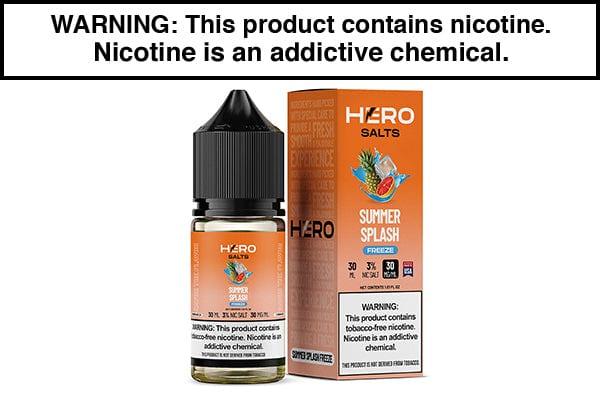 SUMMER SPLASH FREEZE BY HERO SALTS 30ML SUMMER SPLASH FREEZE BY HERO SALTS 30ML
