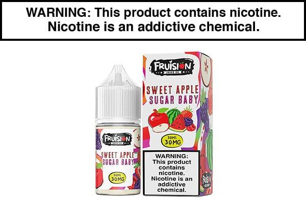 SWEET APPLE SUGAR BABY BY FRUISION SALTS 30ML - Vape Juice