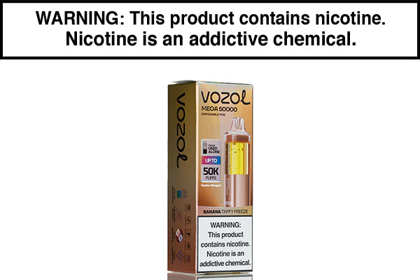 VOZOL MEGA 50K DISPOSABLE VAPE POD Banana Taffy Freeze