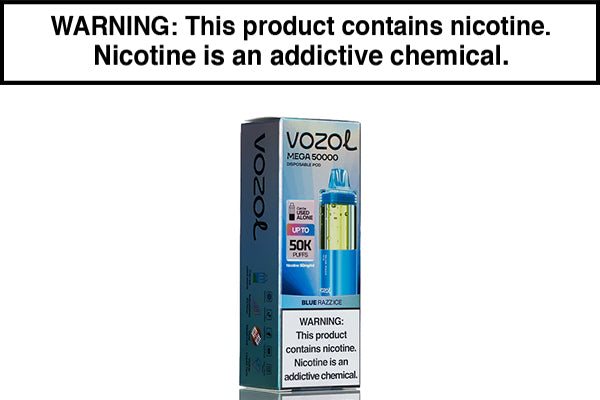 VOZOL MEGA 50K DISPOSABLE VAPE POD Blue Razz Ice