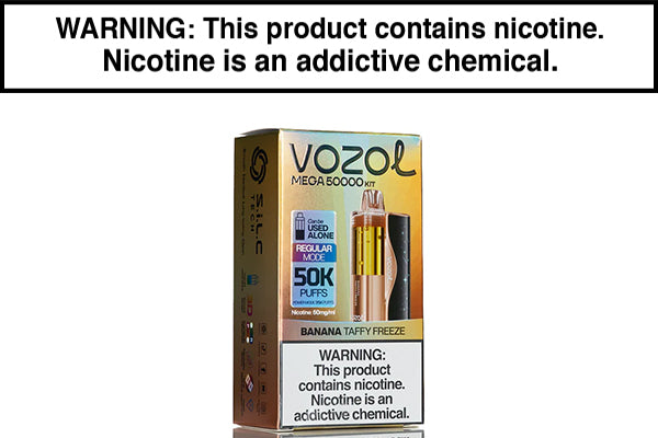 VOZOL MEGA 50K DISPOSABLE VAPE - 50,000 PUFFS Banana Taffy Freeze