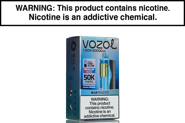 VOZOL MEGA 50K DISPOSABLE VAPE - 50,000 PUFFS Blue Razz Ice