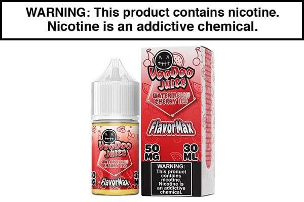 WATERMELON CHERRY ICE BY VOODOO JUICE FLAVORMAX SALTS 30ML WATERMELON CHERRY ICE BY VOODOO JUICE FLAVORMAX SALTS 30ML