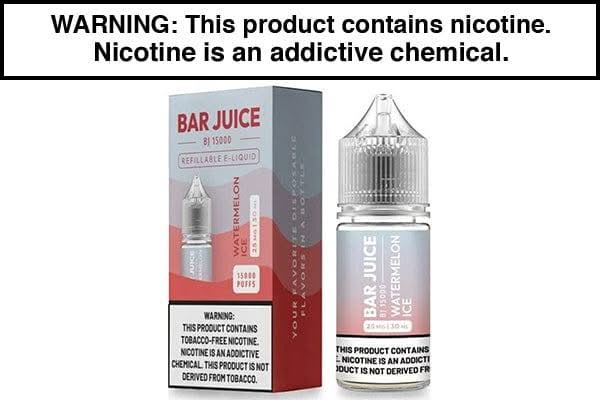 WATERMELON ICE BY BAR JUICE BJ15000 SALTS 30ML