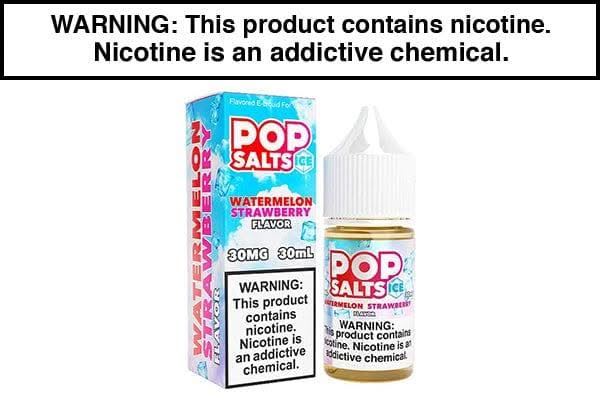 30 mg vape juice WATERMELON STRAWBERRY ICE BY POP SALTS 30ML