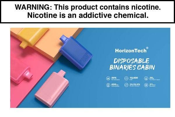 HorizonTech Binaries Cabin 10,000 Puff Disposable Vape - $12.19 HorizonTech Binaries Cabin 10,000 Puff Disposable Vape - $12.19