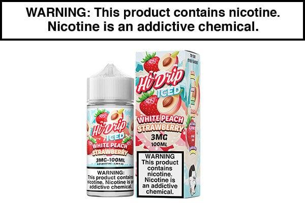 white label vape juice WHITE PEACH STRAWBERRY ICED BY HI-DRIP 100ML