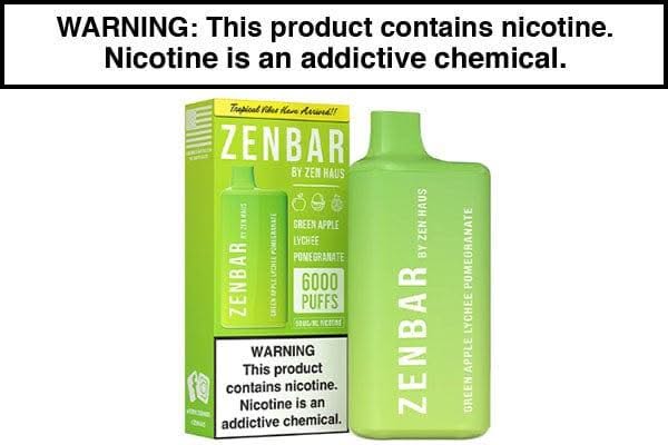 Zen Bar Disposable Vape 6000 Puffs - $9.50 Zen Bar Disposable Vape 6000 Puffs - $9.50