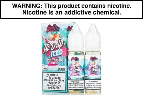 NECTARINE LYCHEE ICED BY HI-DRIP SALTS 30ML (2x15ML) - Vape Juice