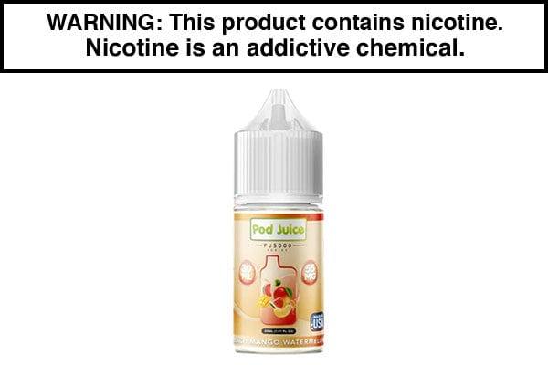 PEACH MANGO WATERMELON BY POD JUICE SALT PJ5000 SERIES 30ML PEACH MANGO WATERMELON BY POD JUICE SALT PJ5000 SERIES 30ML