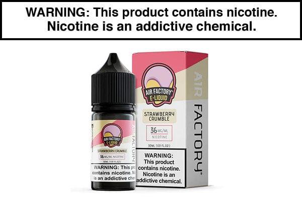 top rated vape juice STRAWBERRY CRUMBLE BY AIR FACTORY SALT 30ML