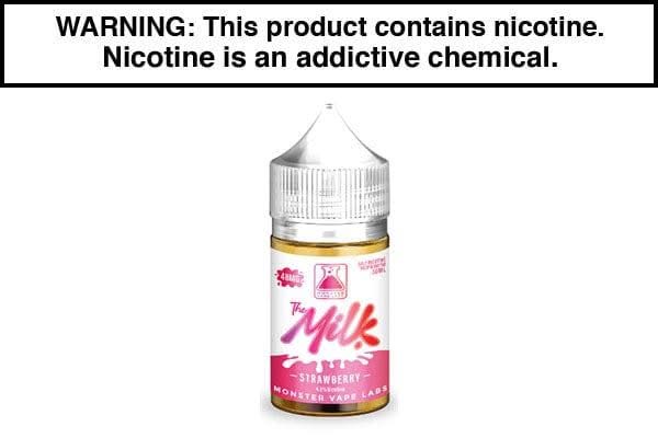 strawberry vape liquid STRAWBERRY BY THE MILK SALT NIC 30ML