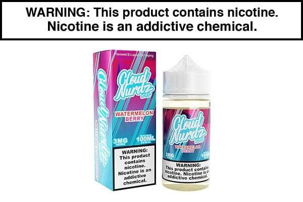 WATERMELON BERRY ICED BY CLOUD NURDZ TFN 100ML WATERMELON BERRY ICED BY CLOUD NURDZ TFN 100ML