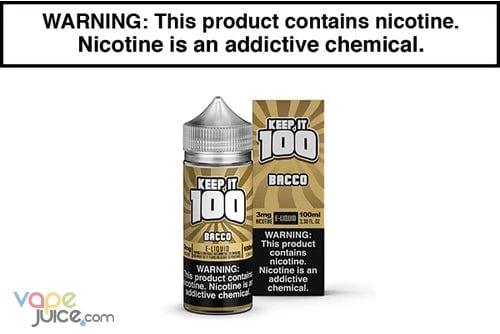 Bacco by Keep It 100 - 100ML - Vape Juice