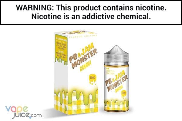 BANANA BY PB & JAM MONSTER 100ML BANANA BY PB & JAM MONSTER 100ML