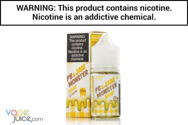 pb&j vape juice BANANA BY PB & JAM MONSTER SALT NIC 30ML