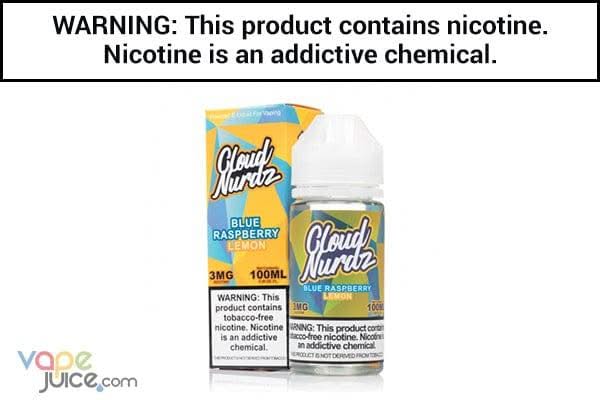 BLUE RAZZ LEMON BY CLOUD NURDZ TFN 100ML BLUE RAZZ LEMON BY CLOUD NURDZ TFN 100ML