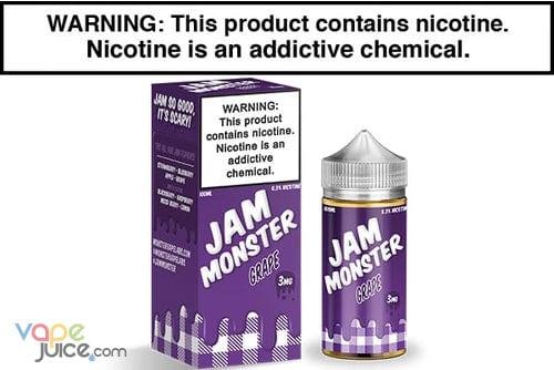 monster tobacco vape juice Grape by Jam Monster