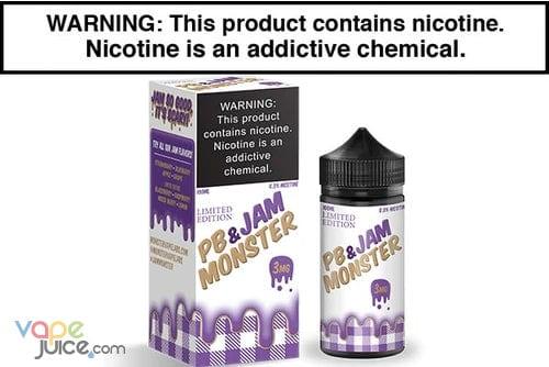 monster tobacco vape juice Grape by PB & Jam Monster