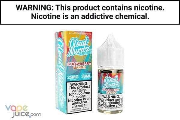strawberry mango vape juice ICED STRAWBERRY MANGO BY CLOUD NURDZ SALT 30ML