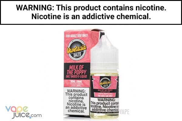 MILK OF THE POPPY BY VAPETASIA SALT 30ML