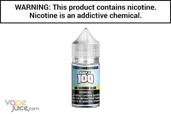 OG SUMMER BLUE BY KEEP IT 100 SALT 30ML OG SUMMER BLUE BY KEEP IT 100 SALT 30ML