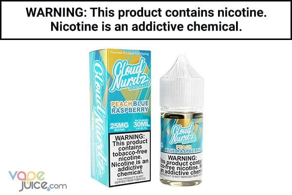 peach blue raspberry vape juice Peach Blue Razz Iced by Cloud Nurdz 100ml main image 0