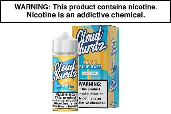PEACH BLUE RAZZ BY CLOUD NURDZ 100ML
