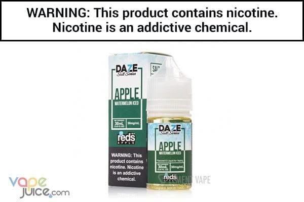 REDS WATERMELON APPLE ICED BY 7 DAZE SYNTHETIC SALT 30ML REDS WATERMELON APPLE ICED BY 7 DAZE SYNTHETIC SALT 30ML