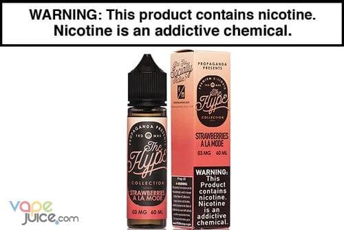 Strawberries A La Mode -  The Hype Collection 100ml | 60ml - Vape Juice