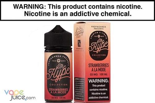 Strawberries A La Mode -  The Hype Collection 100ml | 60ml - Vape Juice
