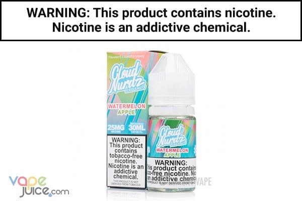 WATERMELON APPLE ICED BY CLOUD NURDZ SALT TFN 30ML WATERMELON APPLE ICED BY CLOUD NURDZ SALT TFN 30ML