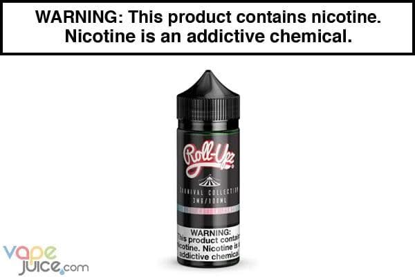 BLUE COTTON CANDY BY CARNIVAL JUICE ROLL UPZ 100ML BLUE COTTON CANDY BY CARNIVAL JUICE ROLL UPZ 100ML