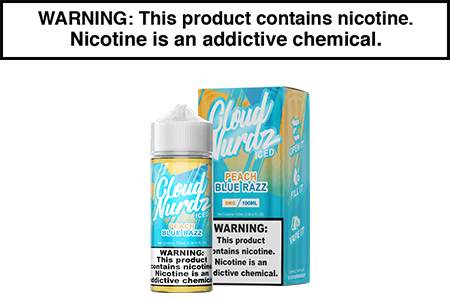 PEACH BLUE RAZZ ICED BY CLOUD NURDZ 100ML