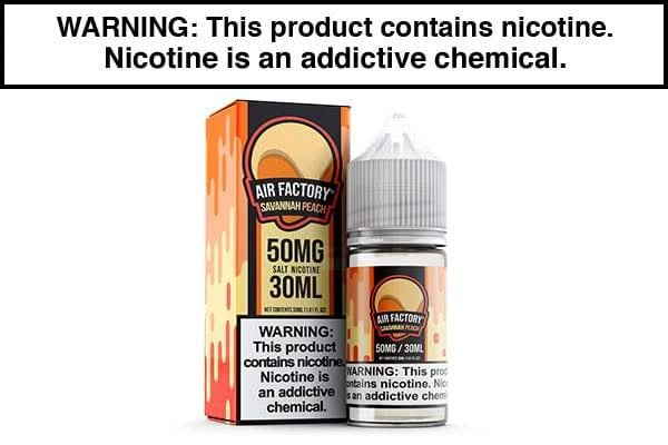 Savannah Peach by Air Factory Salt - 30ML - Vape Juice