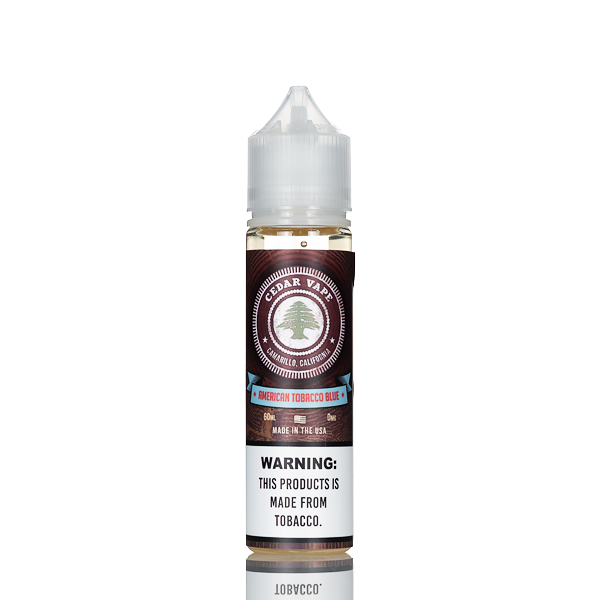 CEDAR VAPE E LIQUID 60ML - NO NICOTINE VAPE JUICE American Tobacco Blue