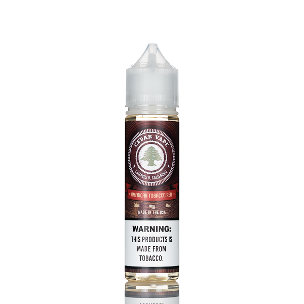 CEDAR VAPE E LIQUID 60ML - NO NICOTINE VAPE JUICE American Tobacco Red