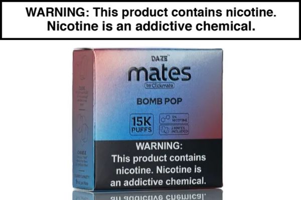 7 DAZE CLICKMATE MATES RECHARGE DISPOSABLE VAPE PODS - 15,000 PUFFS (2 PACK)