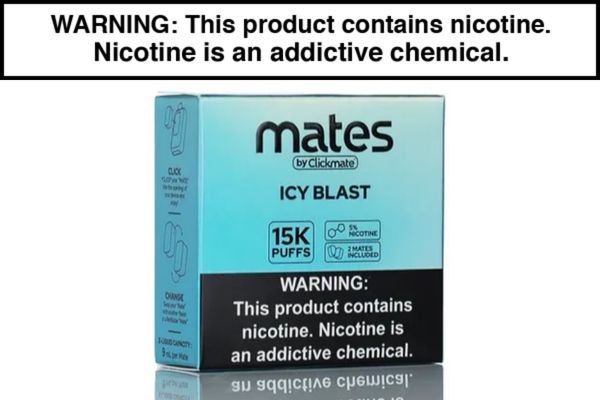 7 DAZE CLICKMATE MATES RECHARGE DISPOSABLE VAPE PODS - 15,000 PUFFS (2 PACK)