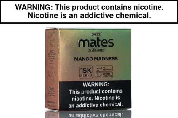 7 DAZE CLICKMATE MATES RECHARGE DISPOSABLE VAPE PODS - 15,000 PUFFS (2 PACK)