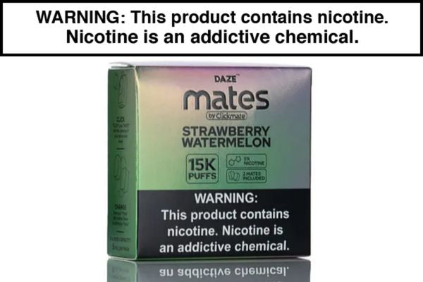 7 DAZE CLICKMATE MATES RECHARGE DISPOSABLE VAPE PODS - 15,000 PUFFS (2 PACK)
