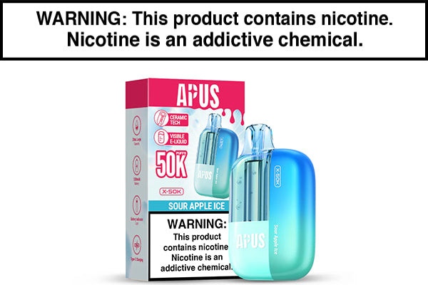 APUS X 50K DISPOSABLE VAPE - 50,000 PUFFS Sour Apple Ice