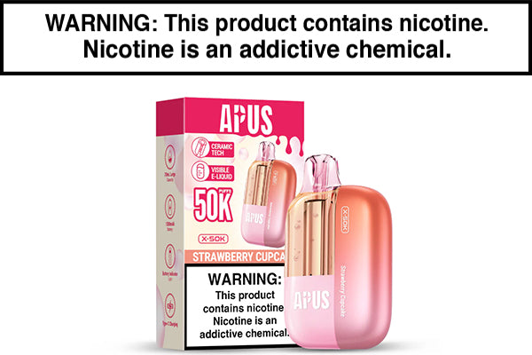 strawberry cupcake vape juice APUS X-50K DISPOSABLE VAPE