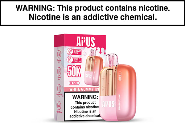 APUS X 50K DISPOSABLE VAPE - 50,000 PUFFS White Gummy Ice