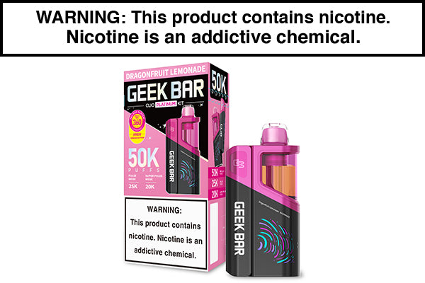 GEEK BAR CLIO PLATINUM DISPOSABLE VAPE KIT 50,000 PUFFS - $19.99 GEEK BAR CLIO PLATINUM DISPOSABLE VAPE KIT 50,000 PUFFS - $19.99