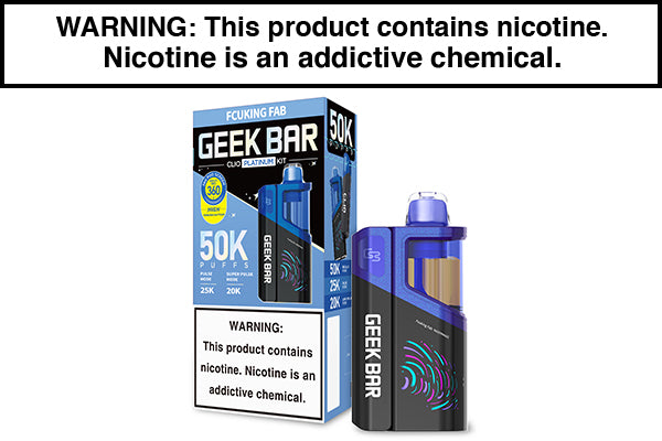 GEEK BAR CLIO PLATINUM DISPOSABLE VAPE KIT 50,000 PUFFS - $19.99 GEEK BAR CLIO PLATINUM DISPOSABLE VAPE KIT 50,000 PUFFS - $19.99